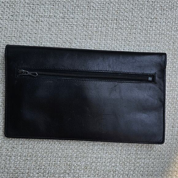 Vintage Givenchy Luxury Black Leather Bifold Wall Gv3 Collection - Picture 5 of 14